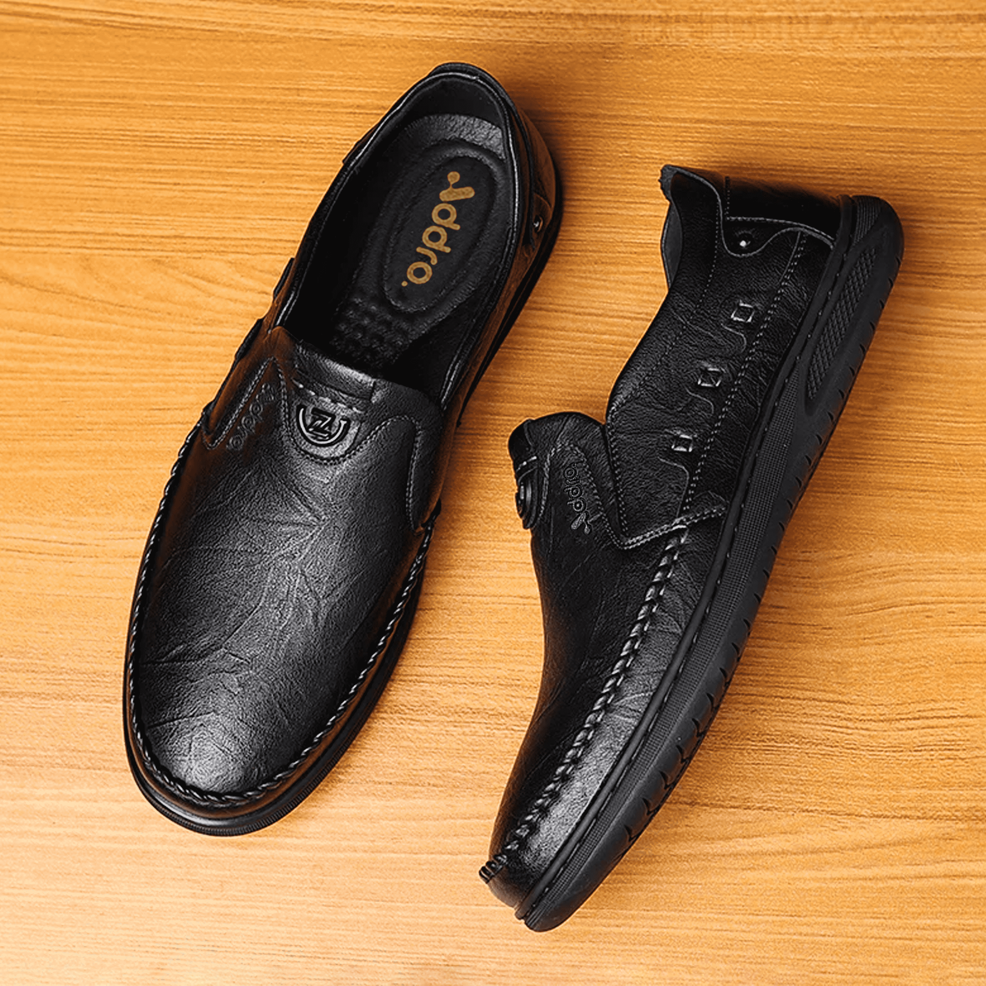 Addro Legacy Men’s Goat Leather Casuals Durable Rubber Sole