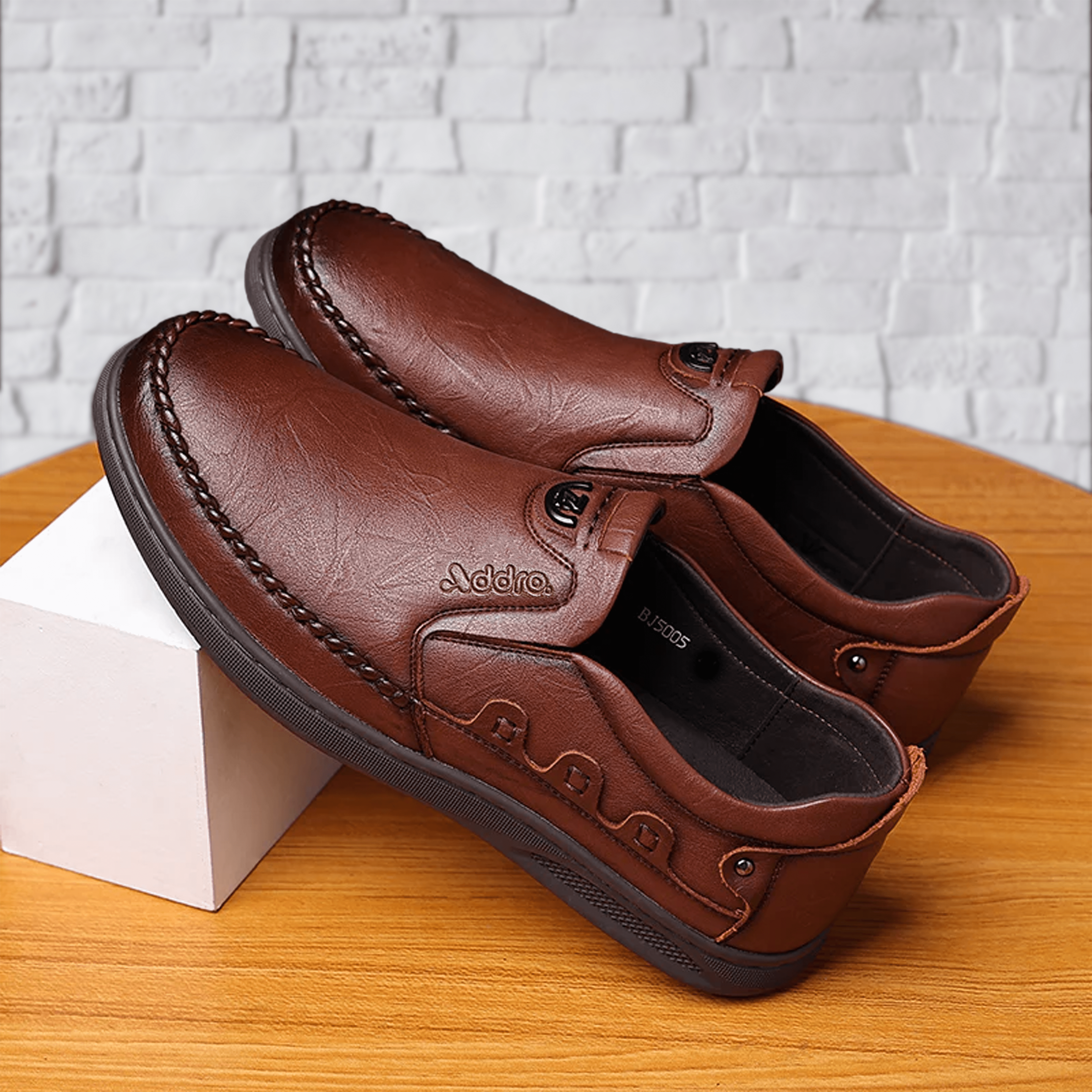 Addro Legacy Men’s Goat Leather Casuals Durable Rubber Sole